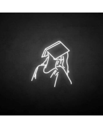 Sleeping reader neon sign