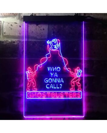 Ghostbusters Dual LED Neon Sign for Movie Fans