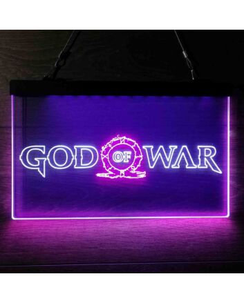God of War Dual LED Neon Sign for Gaming Fans