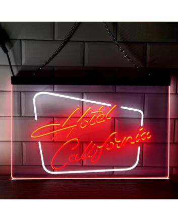 Hotel California Dual LED Neon Sign for Music Fans