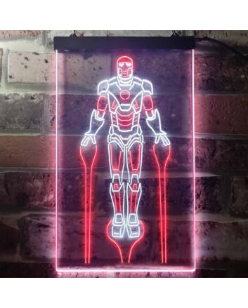 Iron Man Hero Dual LED Neon Sign for Superhero Fans