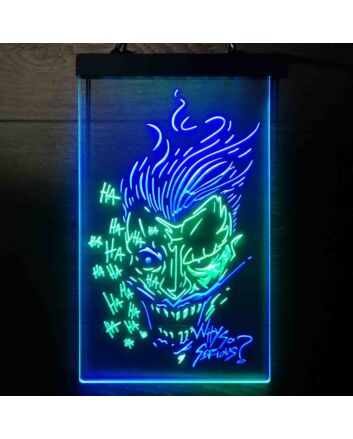Joker DC Superhero Dual LED Neon Sign for Superhero Fans