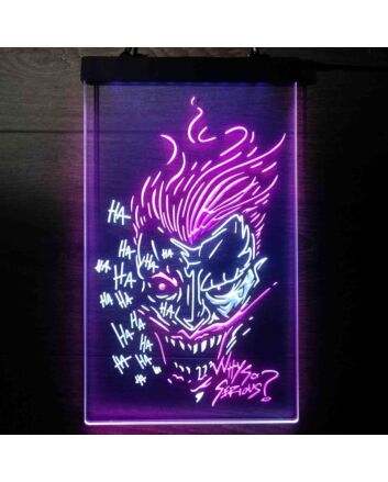 Joker DC Superhero Dual LED Neon Sign for Superhero Fans