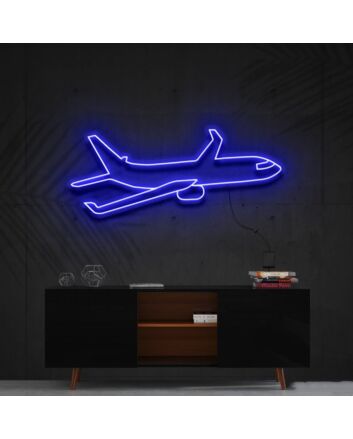 Airplane Neon Sign for Travel and Adventure Themes