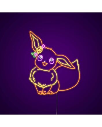 Eevee Kawaii Neon Sign for Anime Fans
