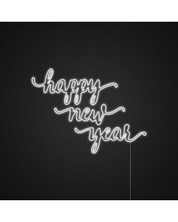 Happy New Year Neon Sign for Celebratory Spaces
