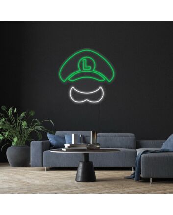 Luigi Neon Sign for Video Game Fans