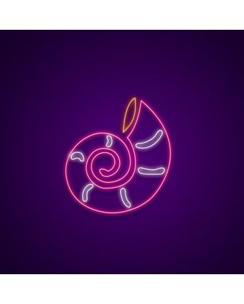 Snail Shell Neon Sign for Nature and Whimsical Decor