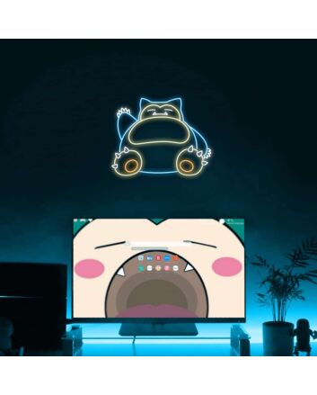 Snorlax Pokeball Neon Sign for Anime Fans