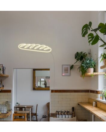 Baguette Neon Sign for Food Lovers and Whimsical Decor