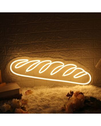 Baguette Neon Sign for Food Lovers and Whimsical Decor