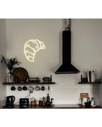 Croissant Neon Sign for Food Lovers and Whimsical Decor