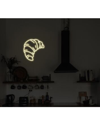 Croissant Neon Sign for Food Lovers and Whimsical Decor