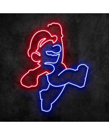 Mario Jump Neon Sign for Video Game Fans