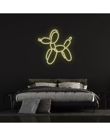 Dog Balloon Neon Sign for Fun and Whimsical Spaces