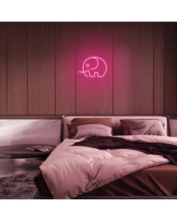 Mini Elephant Neon Sign for Cute and Whimsical Spaces