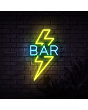 Lightning Bar Neon Sign for Bold and Stylish Spaces