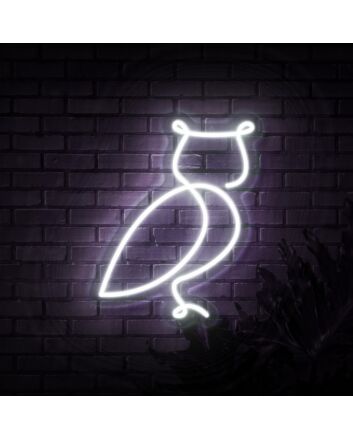 Owl Neon Sign for Nature and Whimsical Decor