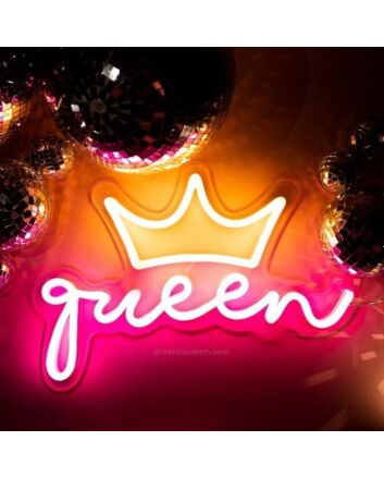Queen Neon Sign for Empowering and Bold Spaces