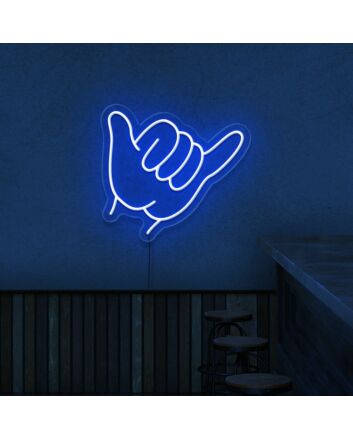 Shaka Neon Sign for Beach and Surfing Themes