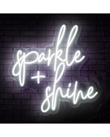 Sparkle And Shine Neon Sign for Positive and Fun Spaces