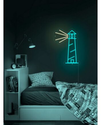 Lighthouse Neon Sign for Nautical and Coastal Decor