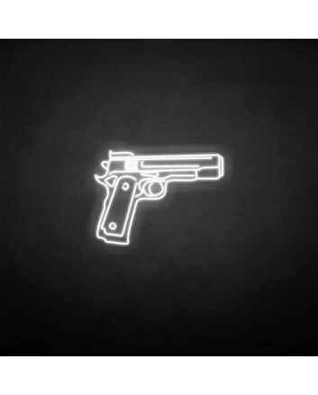 &#39;Pistol&#39; neon sign