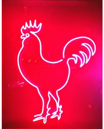 Rooster Cock Chicken Neon Sign for Farm and Rustic Decor