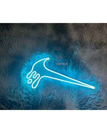 Dripping Swoosh Neon Sign for Bold and Stylish Spaces
