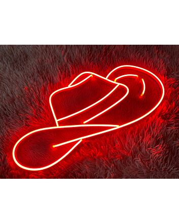 Cowboy Hat V1 Neon Sign for Western and Rustic Decor