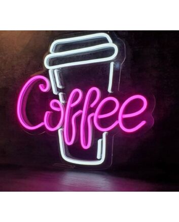 Coffee Cup Restaurant Cafe Coffee Shop Neon Sign for Cafes and Coffee Lovers