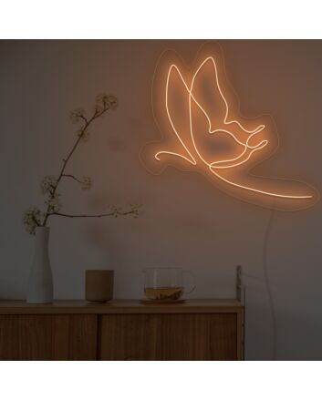 Butterfly Line Neon Sign for Nature and Elegant Decor