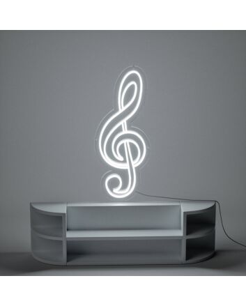 Treble Clef Note Neon Sign for Music Lovers