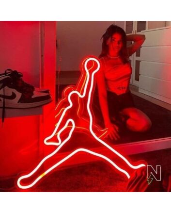 Jumpman Neon Sign for Sports Fans