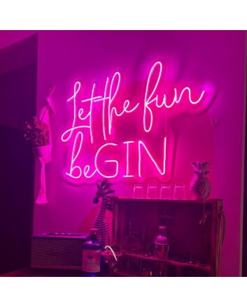 Let the Fun BeGIN Neon Sign for Fun and Social Spaces