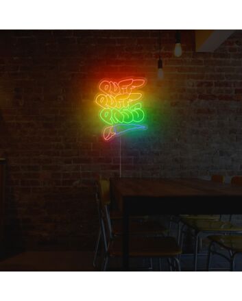 Puff Puff Pass Neon Sign for Cannabis Enthusiasts