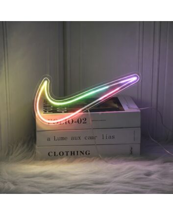 Sneaker Swoosh Neon Sign for Fashion and Fun Spaces