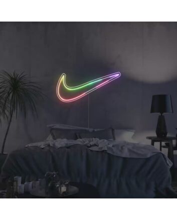Sneaker Swoosh Neon Sign for Fashion and Fun Spaces
