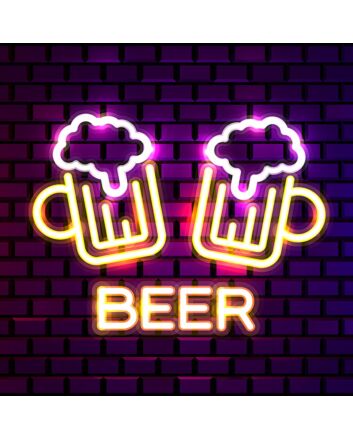Beer Bar Neon Sign for Bars and Social Spaces