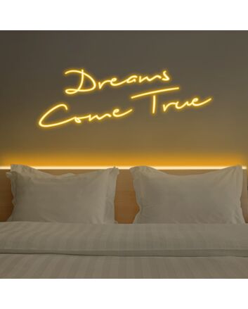 Dreams Come True Neon Sign for Inspirational and Motivational Spaces