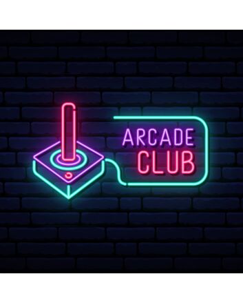 Retro Joystick Arcade Club Neon Sign for Gaming and Fun Spaces