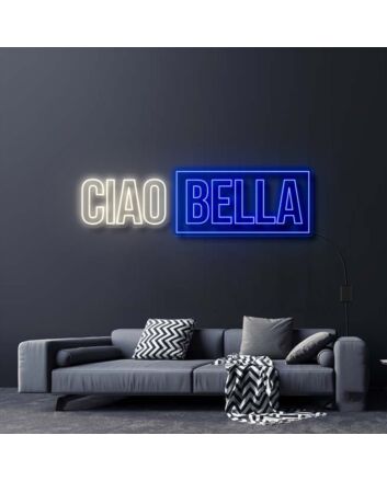 Ciao Bella V2 Neon Sign for Whimsical and Fun Spaces