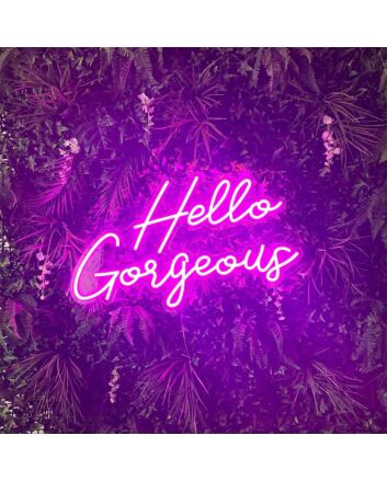 Hello Gorgeous Neon Sign for Positive and Fun Spaces