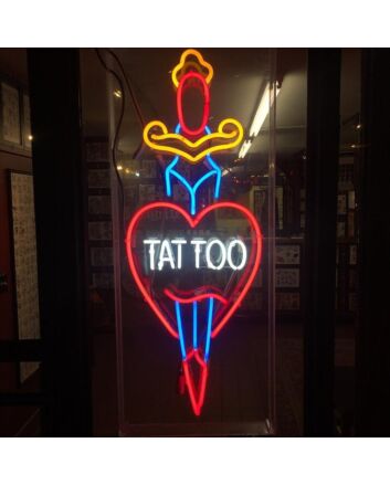 Tattoo Heart Shape Neon Sign Real Neon Light for Tattoo Studios