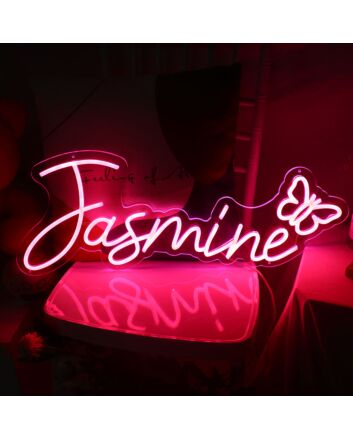 Jasmine Neon Sign for Personalized and Whimsical Decor
