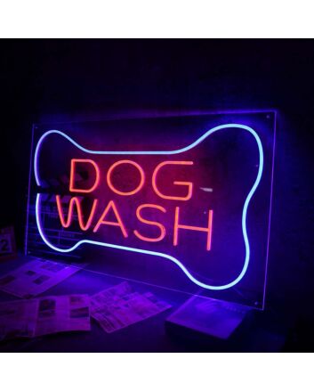Dog Wash Neon Sign for Pet Grooming Shops