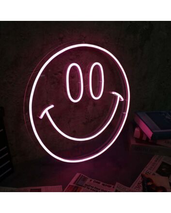 Big Smile Face Neon Sign for Positive and Fun Spaces