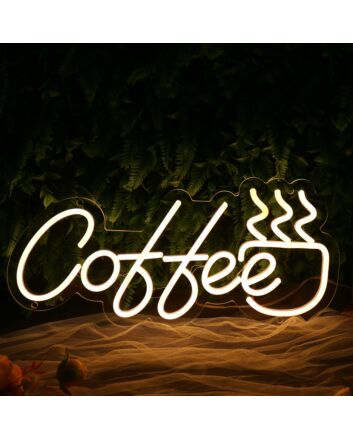 Coffee Yellow Custom Neon Sign for Cafes and Coffee Shops