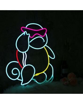 Anime Squirtle Custom Neon Sign for Anime Fans