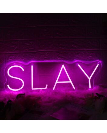 Slay Pink Neon Sign for Empowering and Bold Spaces